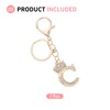 SUIKIHUM Initial Letter Keychains, (Mini Letter Crystal KeyChain) Zinc Alloy