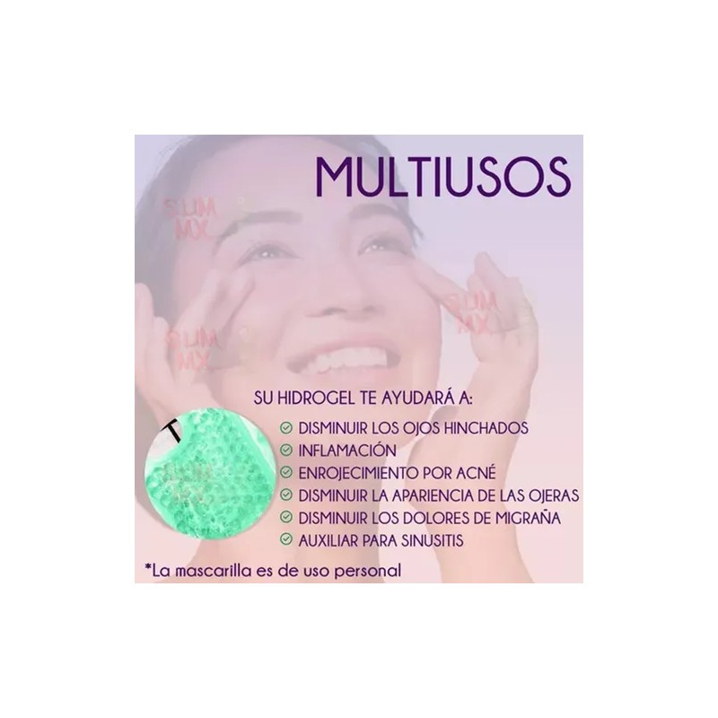 Mascarilla Facial De Hielo Hidrogel Relajante Frio/caliente