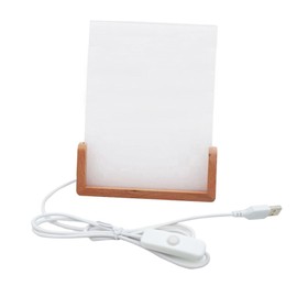 LEYILE Sublimation Acrylic Blank Photo Frame with LED Light and Wood Stand Picture Frame for Heat Press Machines Printing, 15.30 * 20.30 * 1cm