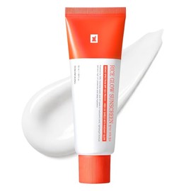TOSOWOONG Rice Glow Protector Solar, SPF50+ Protector Solar Coreano de Espectro Amplio para Rostro, Acabado Luminoso Sin Residuo Blanco, Hidratante Fa