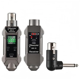 Miwayer Wireless Microphone Transmitter UHF Plug-on Mic Adapter 16 Channels Wireless XLR Microphone System for Dynamic Microphone, Audio Mixer, PA System, DSLR Camera (MB-10)