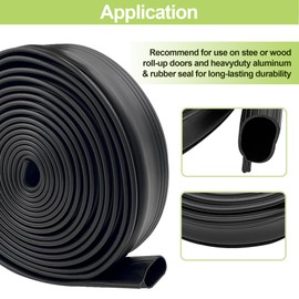 20 Feet Garage Door Rubber Bottom Seal Fits Overhead Door P-Bulb Garage Door Bottom Weather Seal Replacement Overhead 20 Feet Wide Doors