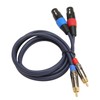 Dual XLR to RCA Cable Professional 24K Gold Plated Connector