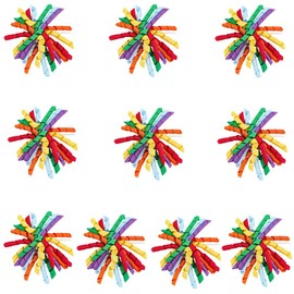 GORGECRAFT 10Pcs Christmas Curly Bows 10cm Red Green Yellow Self Adhesive Present Gift Wrapping Twist Tie Grosgrain Ribbons Bows Decor for Gifts Bags Basket Birthday Wedding Christmas Party Favor