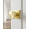 Goldenwarm Gold Dummy Door Knobs Interior, Brushed Gold Dummy Door