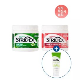 BLISTEX 스트라이덱스 스텝업 듀얼 케어 구성[센시티브 55매+맥스 55매] 2050454 Blistex Stridex Step Up Dual Care Set [Sensitive 55 Sheets + Max 55 Sheets] [Sensitive Pad 55 sheets + Max Plus 55 sheets]