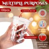 Zhehao 100 Set 12 oz Christmas Plastic Cups with Lids