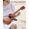 MOUNTOCEAN 21 Inch Soprano Ukulele for Beginners Four Strings Ukulele
