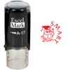 Round Teacher Stamp - Smart - RED Ink