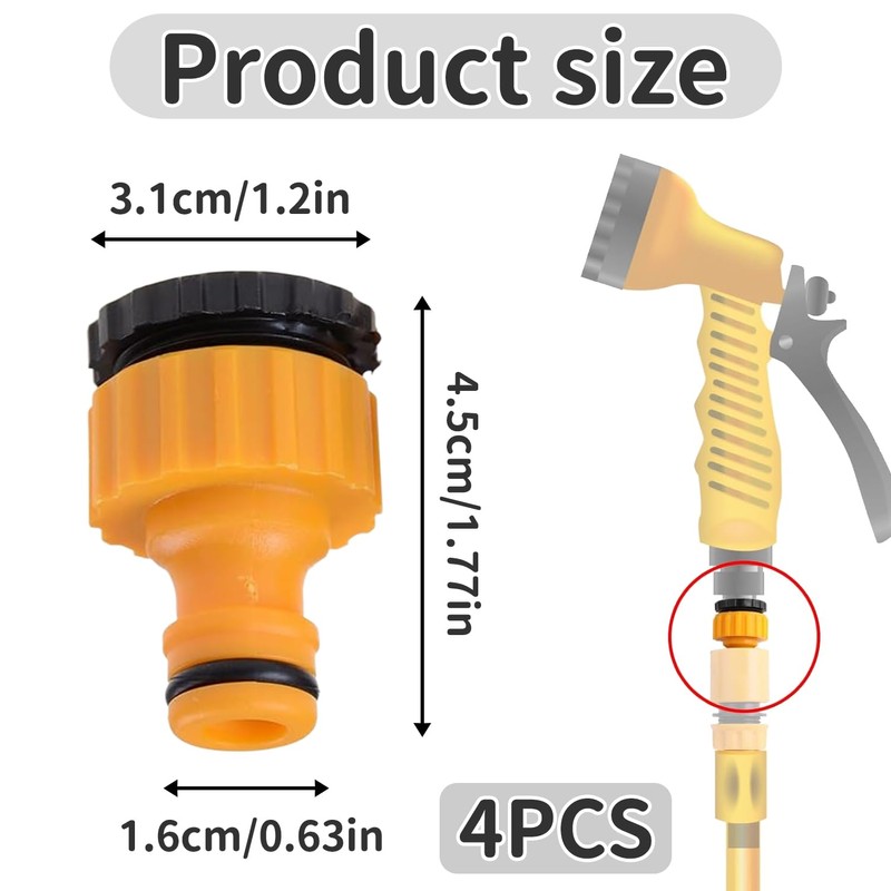 6 PCS Hose Tap Connector Set – Durable Garden Hose