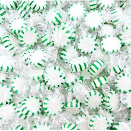 Starlight Spearmint Mints | 1 Pound Bag - Approx. 85 Count | Old Fashioned Hard Candy | Hard Candy Individually Wrapped for Office Bowls & Holiday Buffets