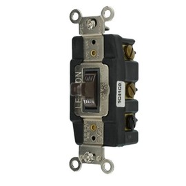 Leviton 20-Amp 120-Volt Toggle Double-Pole AC Quiet Switch, 1286, Brown