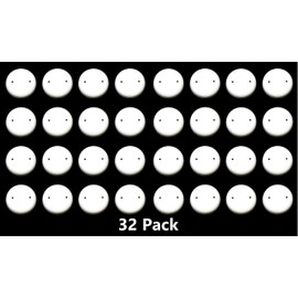 JSP Manufacturing Plastic 1.5-inch Wrought Iron Patio Furniture Glide Caps (32, White)