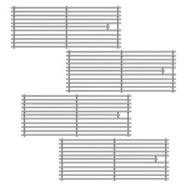 Boloda 7mm Grill Grate for Bull Grill Replacement Parts,4 Pack Cooking Grids for Bull Angus 47628 47629 Bull Outlaw 26038，for Brahma Lonstar Select Outlaw Steer Grill Parts,for Lion Premium L75000