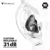 Decibullz - Custom Molded Earplugs, 31dB Highest NRR, Comfortable Hearing