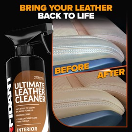 Carfidant Leather Cleaner and Leather Conditioner Kit - Cleans, Restores & Protects Car Seats, Coach, Purses, Handbags, Furniture, Shoe, Boot, Sofa, Car Interior
