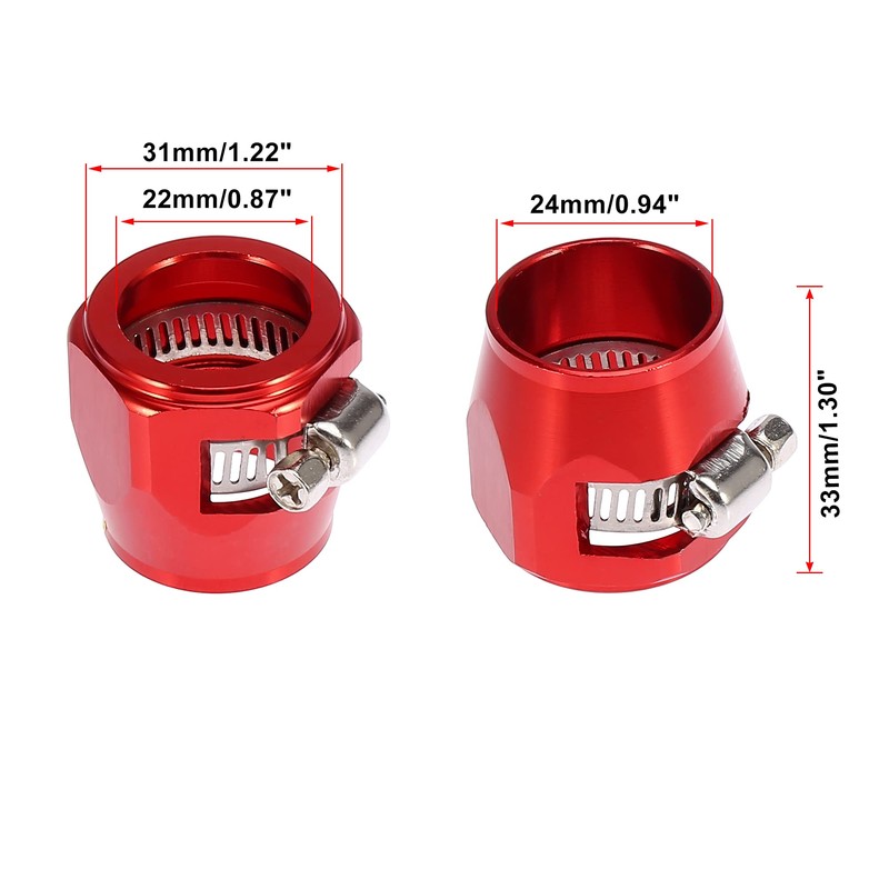 X AUTOHAUX AN12 Car Hose Finisher Clamp End Finisher Clamp
