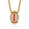 Sparkle CZ Gold Soccer Necklace 18K Gold Plated American Football
