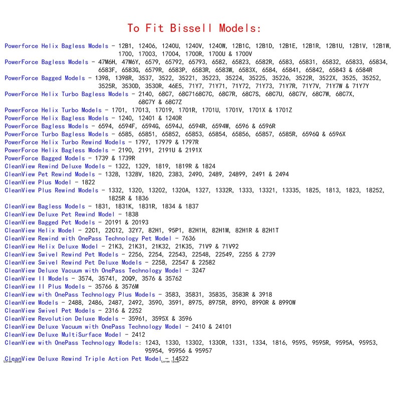 3031120 Replacement Vacuum Cleaner Belt for Bissell Styles 7 9