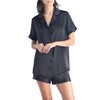 Fishers Finery Women's 100% Mulberry Silk Short Pajama Set; Soft