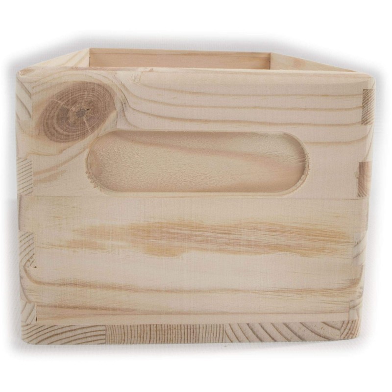 Wooden Open Crate Box 21 x 12 x 9 cm