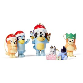Bluey Christmas Hanging Tree Ornament Family 4 Pack