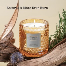 Hidden Label Amber & Vanilla scented candle, Natural Soy Candle,100% Cotton Lead-Free Wick,Candles for Home Scented,10 oz 65 Hours Burn time,candle gifts for Women & Men., Brown