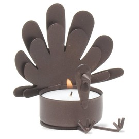 Tag Sitting Turkey Metal Tealight Candle Holder