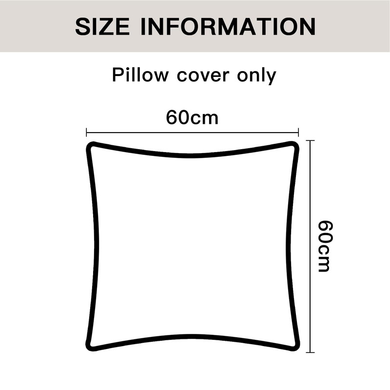 Sungeek Set of 2 Soft Linen Decorative Cushion Covers 60cm