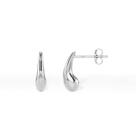 Heather Needham Silver Teardrop Stud Earrings in Sterling Silver - 13 mm - Sterling Silver Earrings for Women - Gift Boxed 285