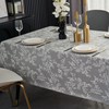 Vinyl Tablecloth with Flannel Backing - Waterproof, Oil-Proof, Easy to