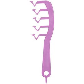 LEDON Hair Slit Comb Z shape Wide Tooth Comb, Curly Bangs Styling Puff Hairdressing Comb Large Hair Detangling Comb Salon Hair Styling Tool for Curly Hair Girl Home Barber Accessories (Purple)