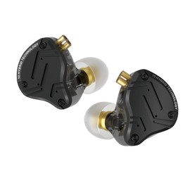 CCA KZ ZS10 PRO X In Ear Monitore Upgrade Version 4BA+1DD 5 Treiber IEM Kopfhörer HiFi Metall kabelgebundene Ohrhörer (Kein Mikrofon, schwarz)