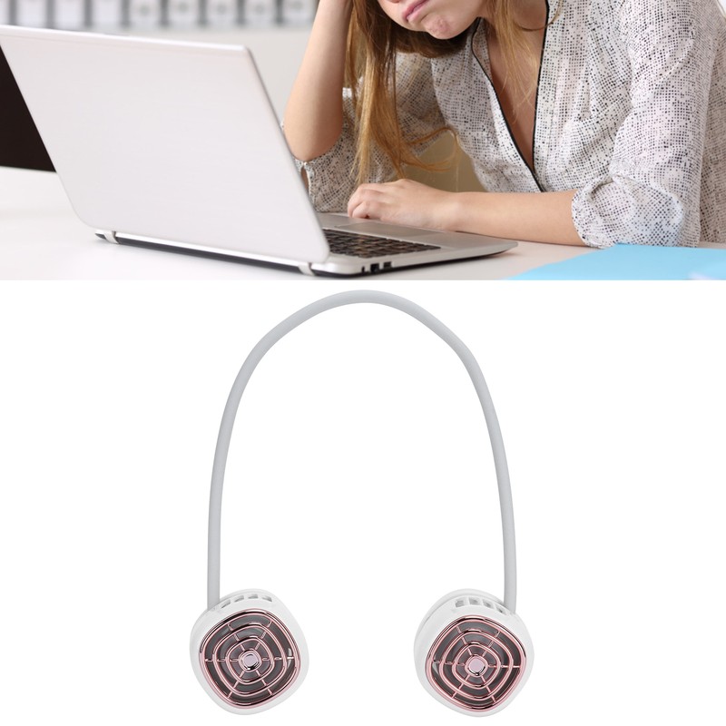 Portable Hanging Neck Fan USB Charging Wearable Handheld Fan for