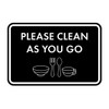 Classic Framed Please Clean As You Go Sign (Black) -