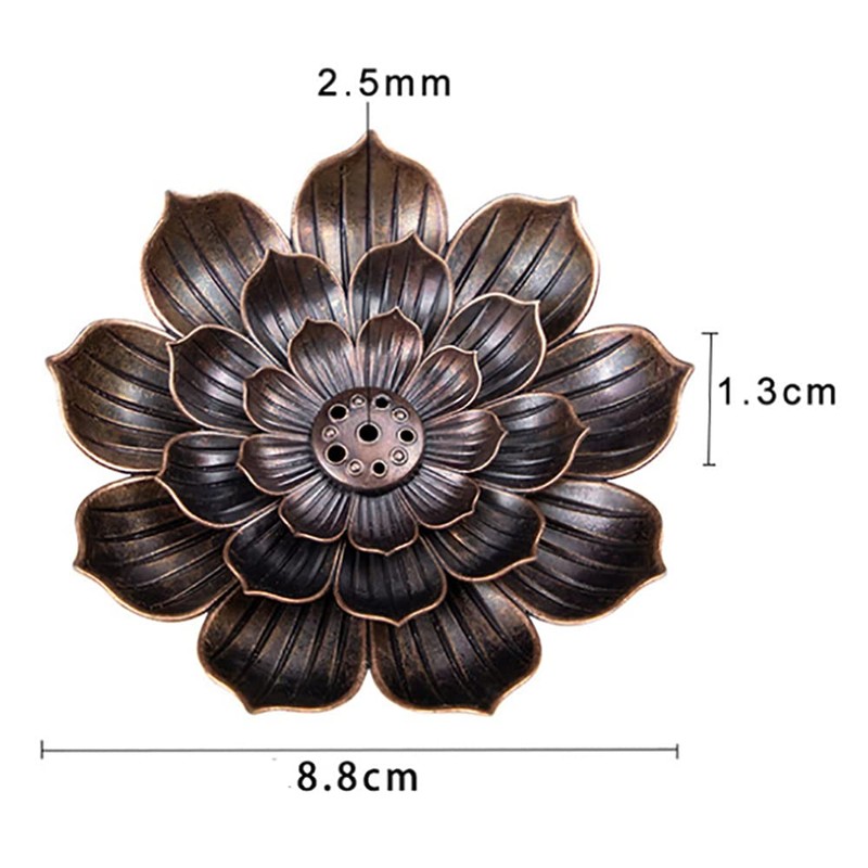 ANCLLO Lotus Multi Layer Incense Holder Ash Catcher Indoor Outdoor