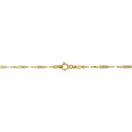 Kooljewelry 10k Yellow Gold Flat Twisted Love Link Anklet (1.8 mm, 10 inch), 10 inches, Metal