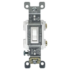 Leviton 205-RS115-WCP Switch Tog Framed Resid Wht, Pack of 1, White