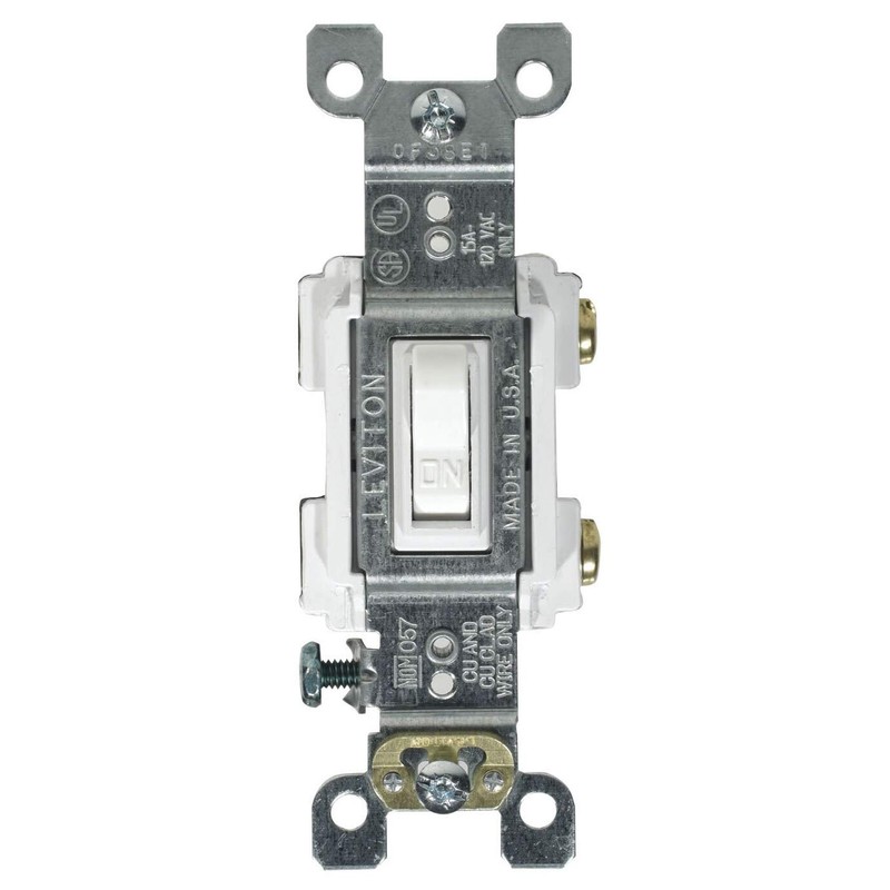 Leviton 205-RS115-WCP Switch Tog Framed Resid Wht, Pack of 1,