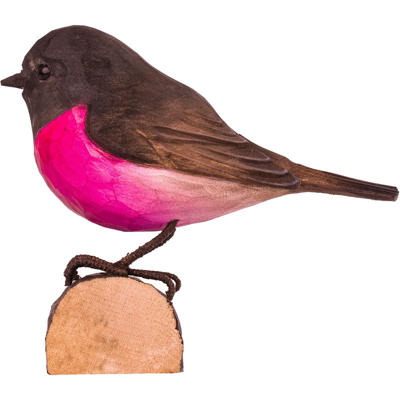WILDLIFEGARDEN Wildlife Garden WG4813 DecoBird Rose Punter - Hand Carved