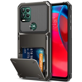 TITACUTE for Moto G Stylus 5G 2021 Case Wallet 5 Credit Card Holder Flip Cover ID Slot Back Pocket Dual Layer Anti-Scratch Hard Shell Tough Protective Bumper for Moto G Stylus 5G 2021 Gunmetal Bronze