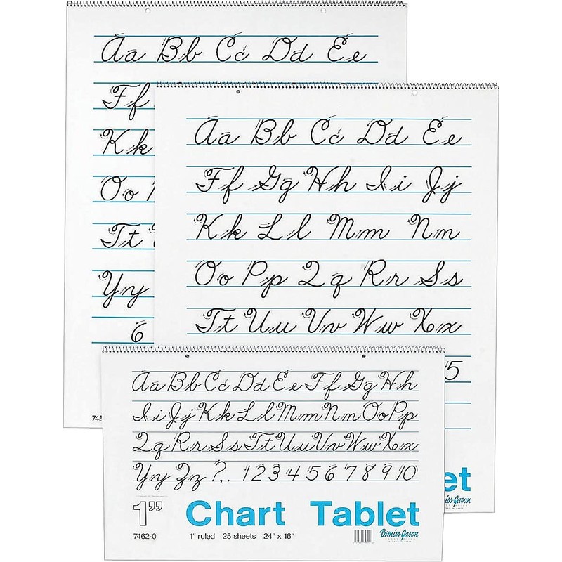 Pacon 74610 Chart Tablets w/Cursive Cover, Ruled, 24 x 32,