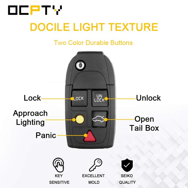 OCPTY 1X Flip Key Entry Remote Control SHELL CASE Replacement