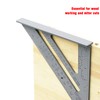 7 Inch Aluminum Rafter Square - Double-Sided Engraved Scales, Precision