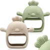 2 Packs Baby Teething Toy Silicone Teething Mitten for Babies