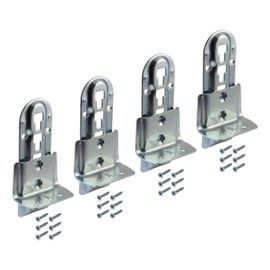 Gedotec Centre Bar Fitting Metal Bed Connector Angle Hanging Fitting Height Adjustable for Centre Bar Connections Bed Connector with Height 140 mm Pack of 4 Slatted Frame Cushions for Beds