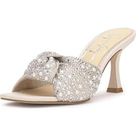 Jessica Simpson Women's Evirra Heeled Sandal, Soft Ivory, 10