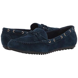 Bella Vita Mocasín Plano para Mujer, Piel de Ante Azul Marino, 10 X-Wide