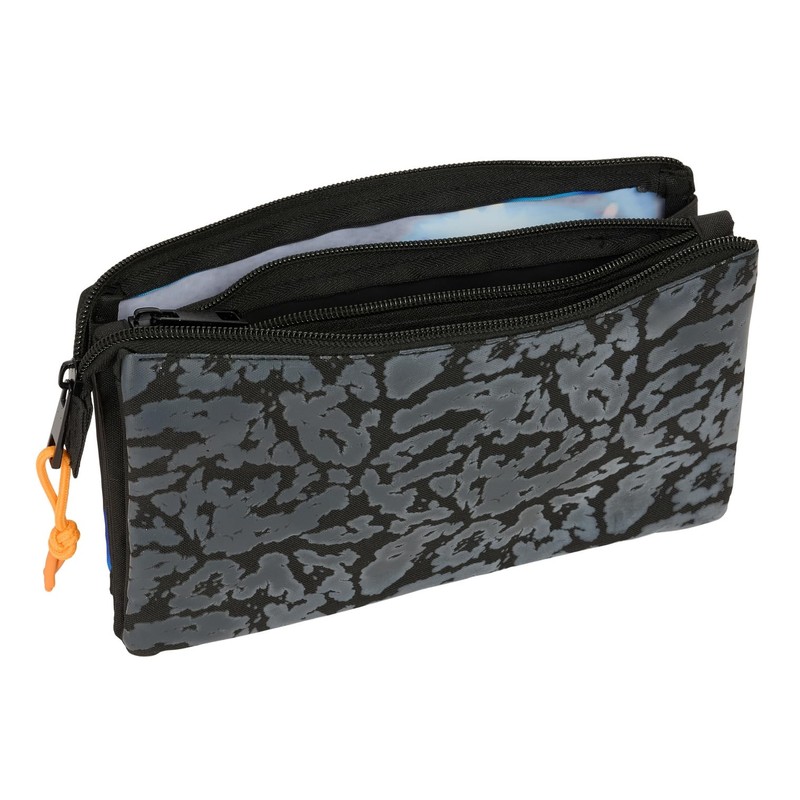 safta Naruto Pencil Case with Three Compartments for Kids, Ideal