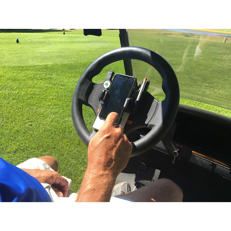 Caddie Buddy Golf Cart Steering Wheel Phone Mount/Scorecard Pro